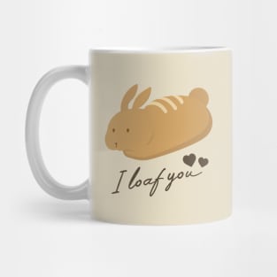 Kawaii bunny loaf iloaf you Mug